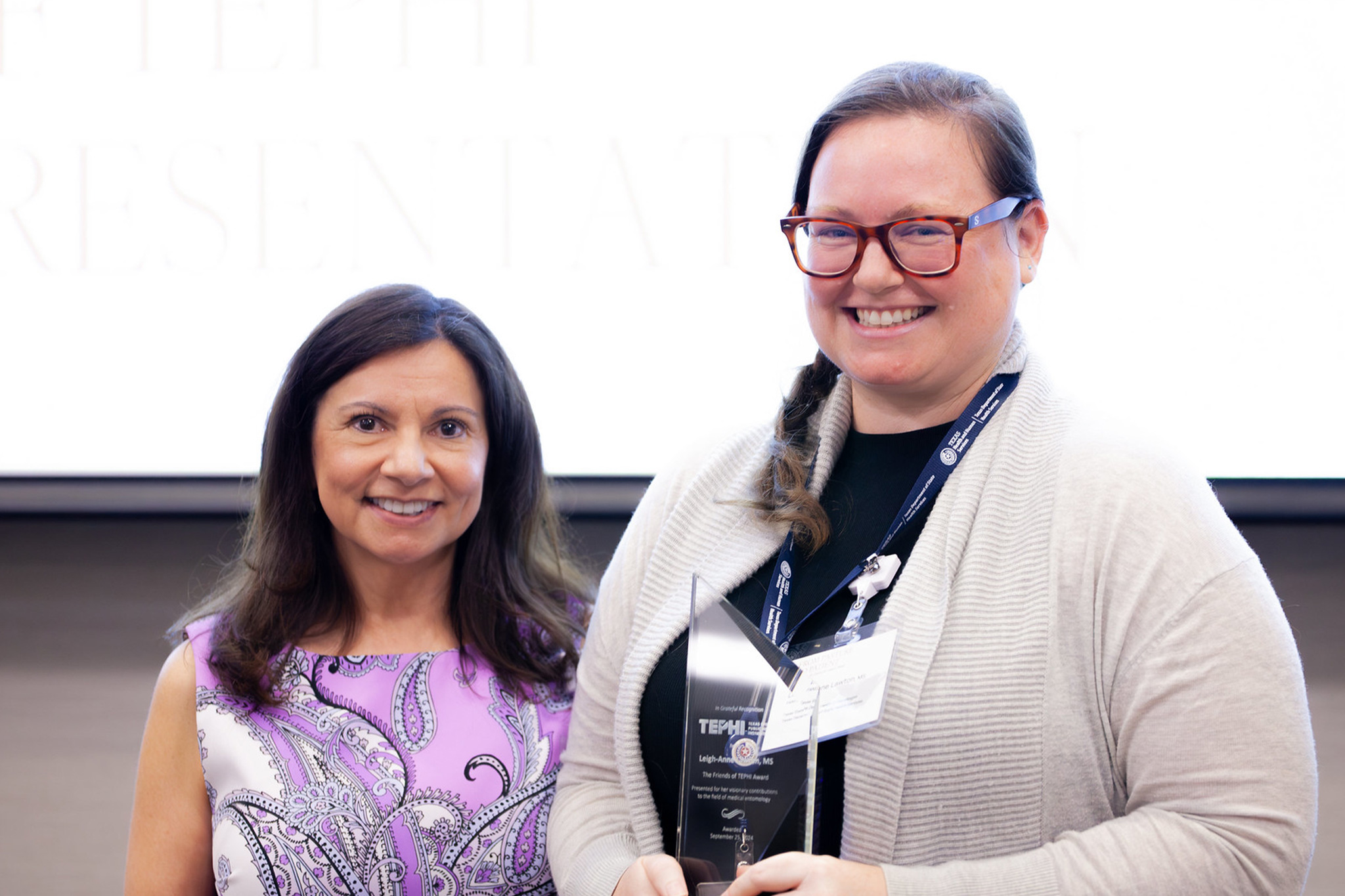 Leigh-Anne Lawton presented with the Friends of TEPHI Award