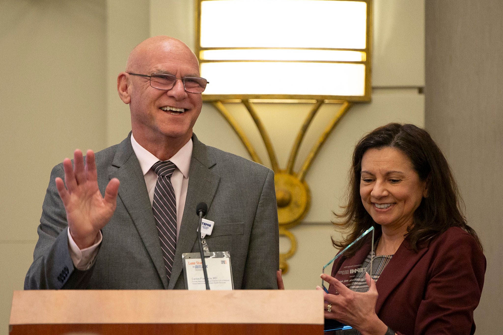 Carlos Plasencia  presented with the Friends of TEPHI Award